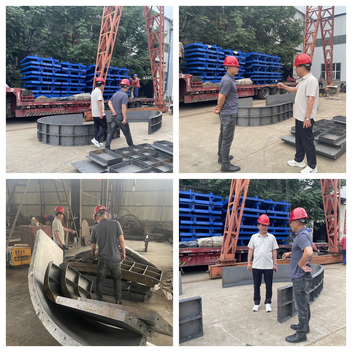 客户现场验收！高速公路收费岛钢模板实力获赞